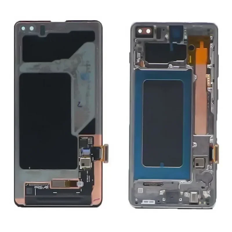 AMOLED S10+ LCD With Frame For Samsung Galaxy S10 Plus Display SM-G9750 G975F SM-G975 Display Touch Screen Digitize Assembly