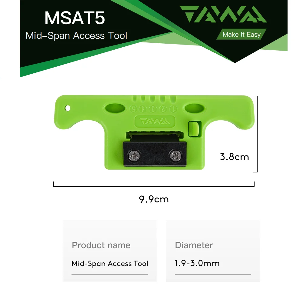 TAWAA MSAT5 Mid-Span Access Tool Fiber Optical Slitter Cable Cluster Tube Cable Stripper