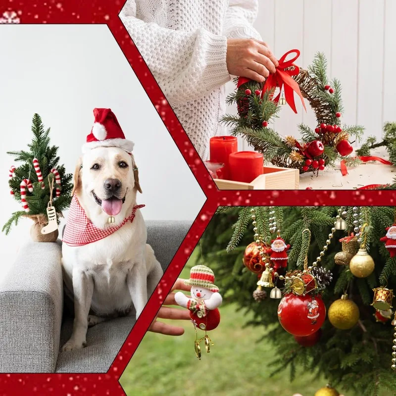 أجراس الرياح المصنوعة من النحاس النقي الفاخر مع الملحقات والأصفق - أجراس نحاسية معدنية صغيرة للمشروعات التي تصنعها بنفسك، ديكور المنزل #3