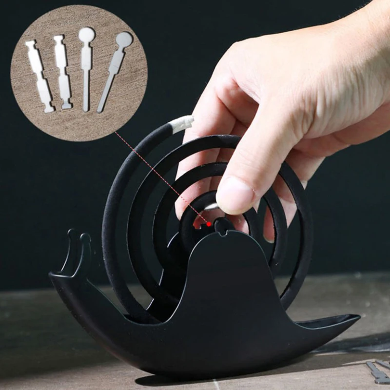 Cute Snail Shape Mosquito Coil Incense Holder Shelf Retro Unique Wrought Iron Metal Stand Ornament for Home Bedroom Decoration