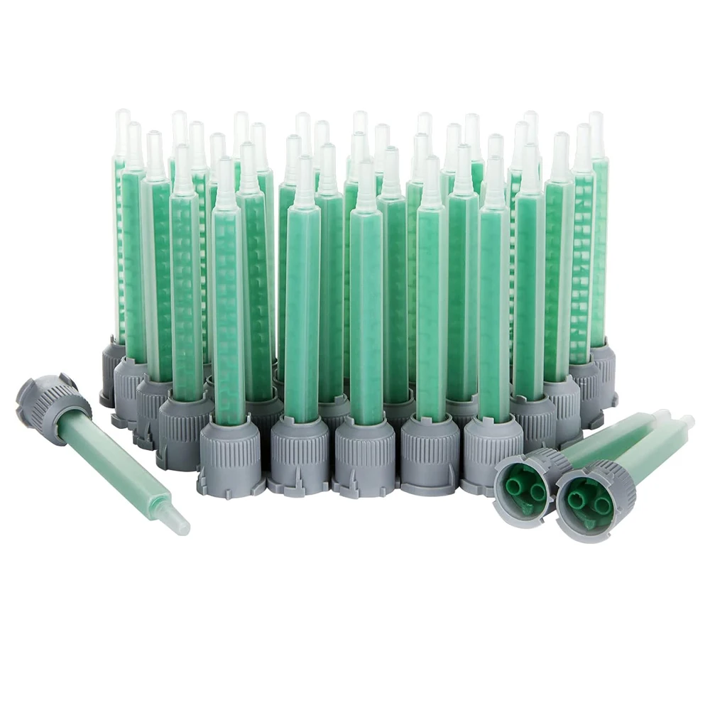 

50pcs/100pcs 3.5 Inch Epoxy Mixing Nozzle Tip for Adhesive Gun Applicator, 1:1 & 1:2 Static Mixer Plastic Resin Mixing Tip