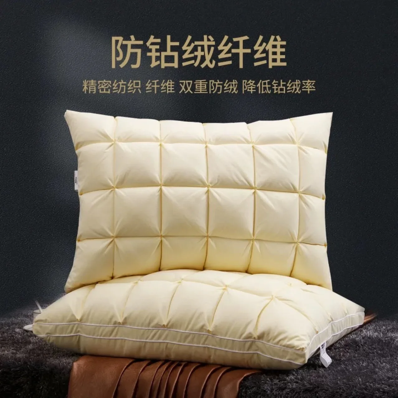 وسادة خبز فرنسية، أسفل، وسادة، فندق أساسي، منزلي، قطن، للكبار، فردي، مزدوج #4