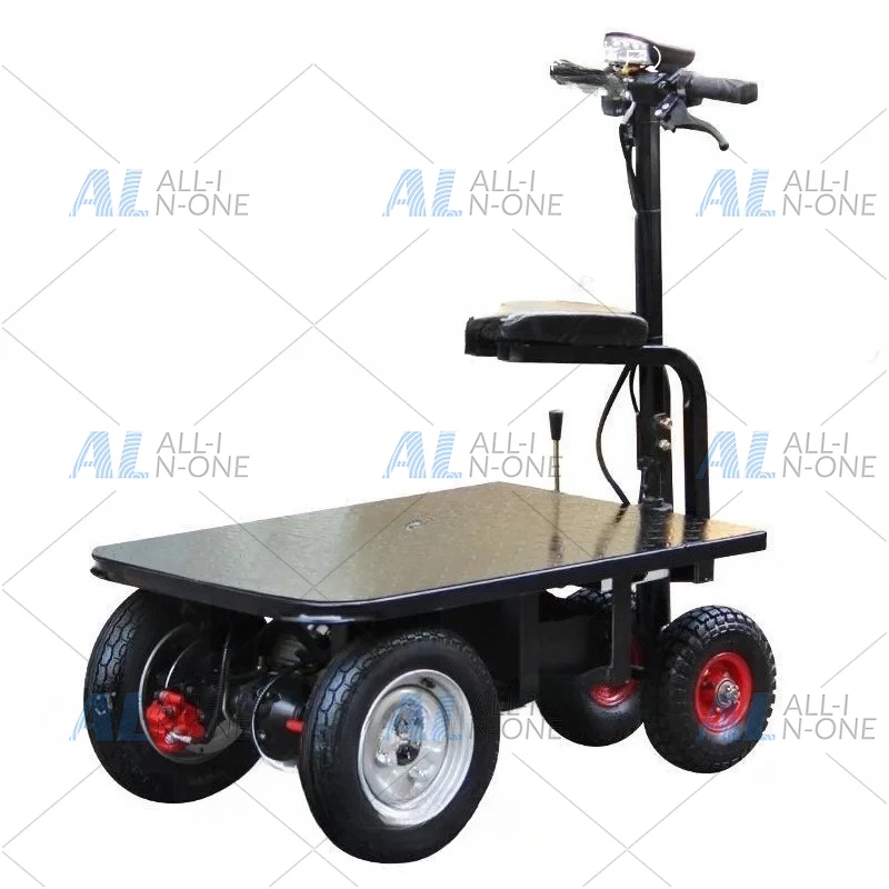 Upside down donkey electric flatbed truck warehouse pulling trolley construction site three-wheeled electric vehicle stall truck