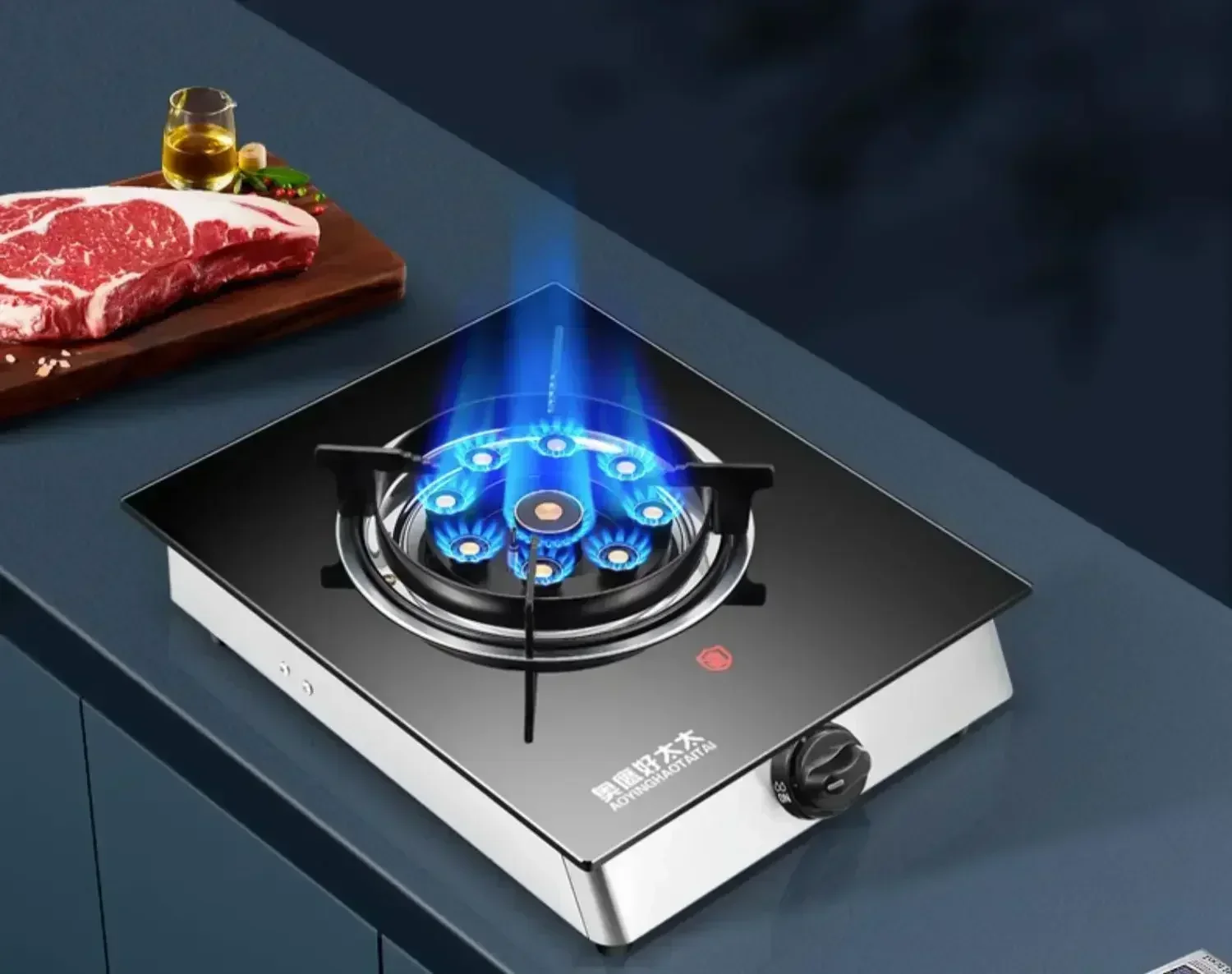 Good Madam, Single Stove, Domestic Liquefied Gas Stove, Natural Gas Bench Top High Fire Stove, Energy Saving