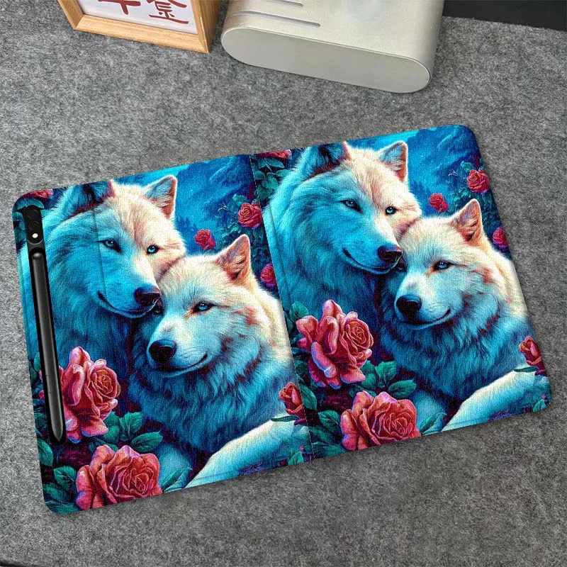 

Wolf Fox Art Cool Tablet Case For Samsung Galaxy Tab S6 S8 S9 S10 Lite FE 10.4 11 Inch 2022 2024