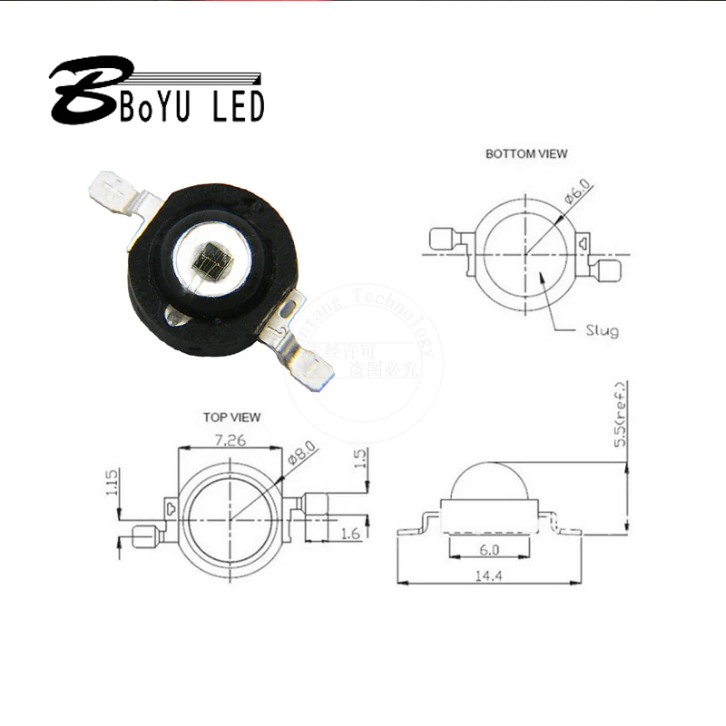 High-power LED infrared (700nm)1/ 3/5w lumen lamp beads suitable for camera detector medical equipment AR3D eyes