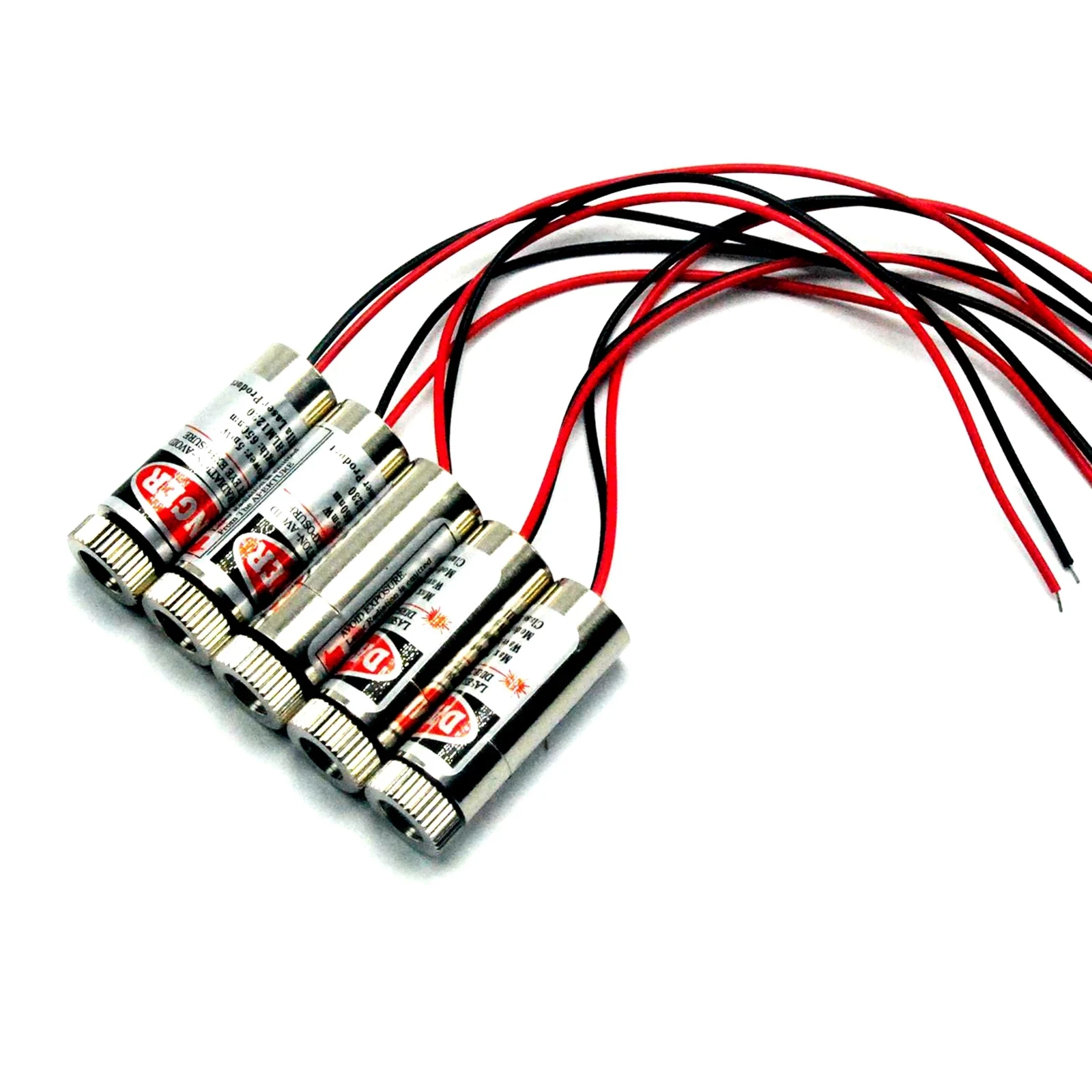 5PC โฟกัสสีแดงโมดูลเลเซอร์ไดโอดเลเซอร์650nm 10MW 3-5V Red Laser Dot/Line/cross รูปร่าง Driver (5Pcs)