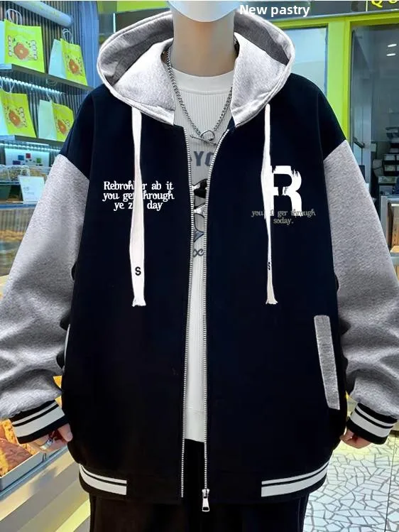 

Teenage Baseball Jaet And Sweatirt Set for Boys Loose Fit Long Sve Polyester Fiber Anti-Sinkage Autumn Winter Sports...