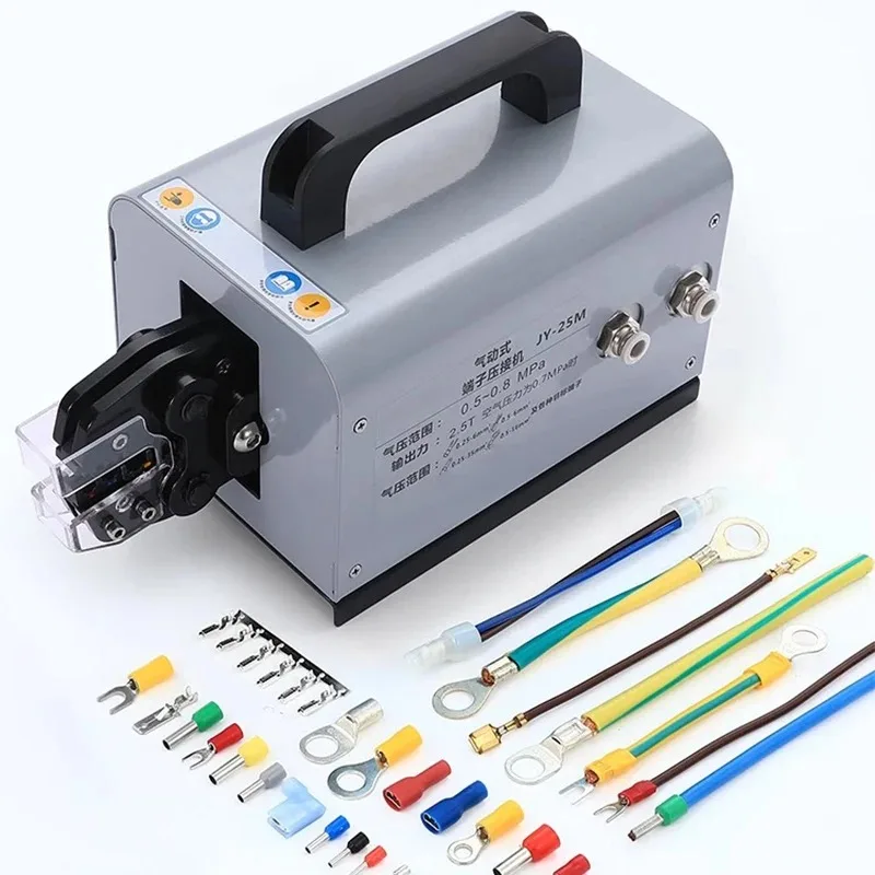 0.25-16 Pneumatic Pre-insulated Ferrule RingTerminal Lug Wire Crimper Cable Press Machine Terminal Crimping Machine