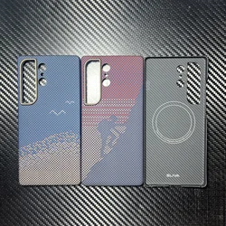 for Magnetic magsafe charger For Samsung Galaxy S25 Ultra carbon fiber case shockproof thin aramid fiber Galaxy S25 Ultra cover