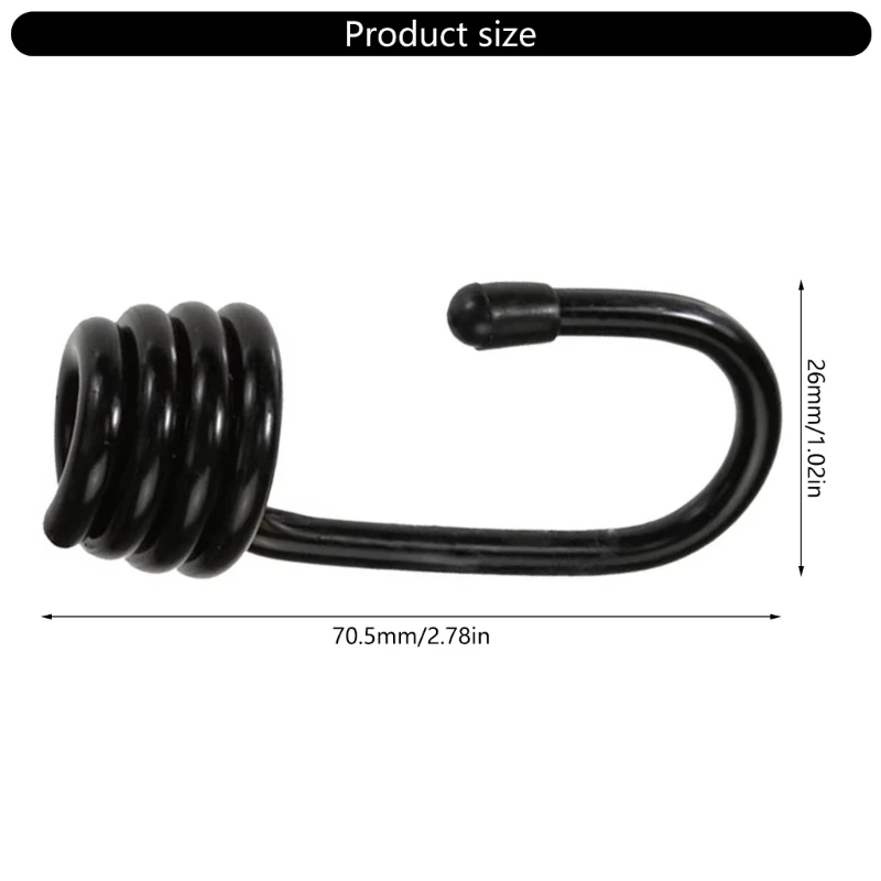 094D Steel Wire Bungee Hooks For Marine Kayaks Outdoor Secure Luggage Tie Down Straps