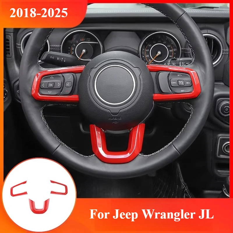 

Premium Real Carbon Fiber Look Trim Sticker for Jeep Wrangler JL 2018-2025 Center Console Steering Wheel Interior Styling Parts