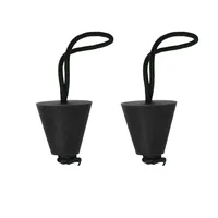 2PC kayak Canoe Marine Boat Dinghy scupper plug Drain Holes Stopper Kit with Cord Rope