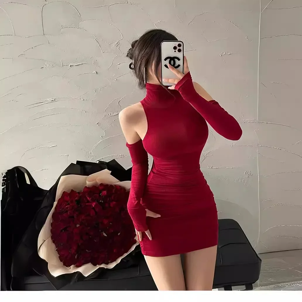 2025 primavera novo coreano feminino mini vestido sem mangas plissado magro sexy vestido de festa de verão bodycon vestido y2k vestidos