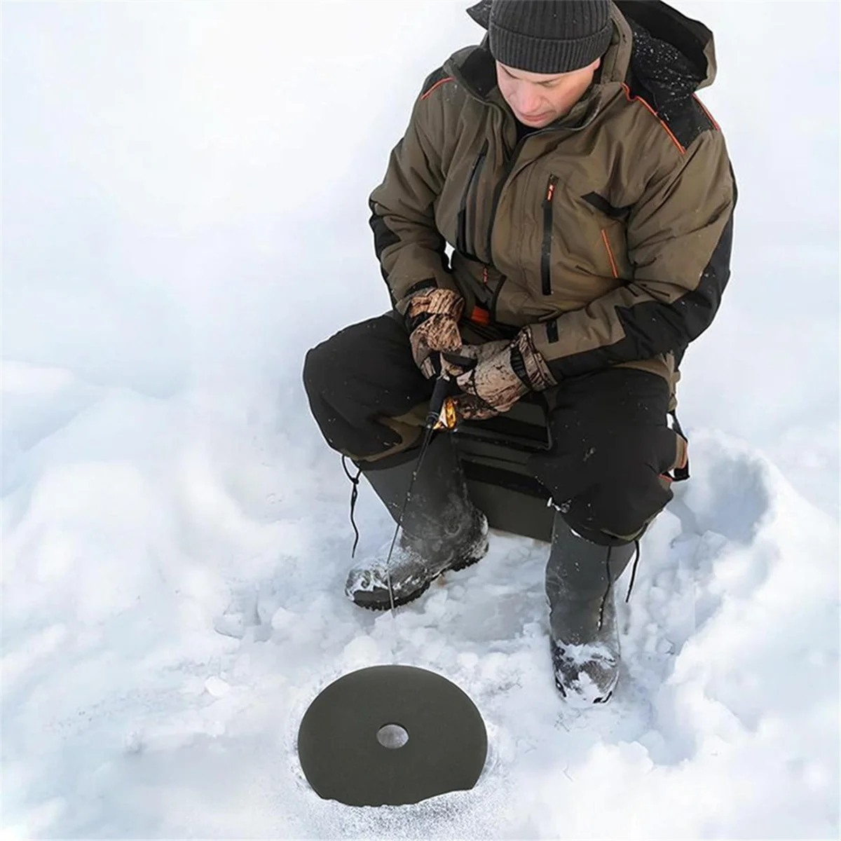 

ABNJ крышка люка для зимней рыбалки, изолятор для зимней рыбалки Derrick, аксессуары для зимней рыбалки, незамерзающая крышка люка