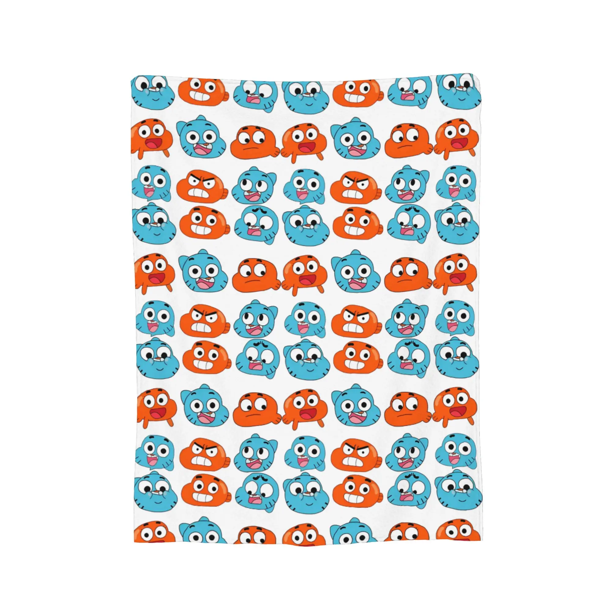 Gumballs & Darwin Faces Features  Blanket Coral Fleece Plush Breathable Lightweight Throw Blanket for Bedding Car Bedspreads