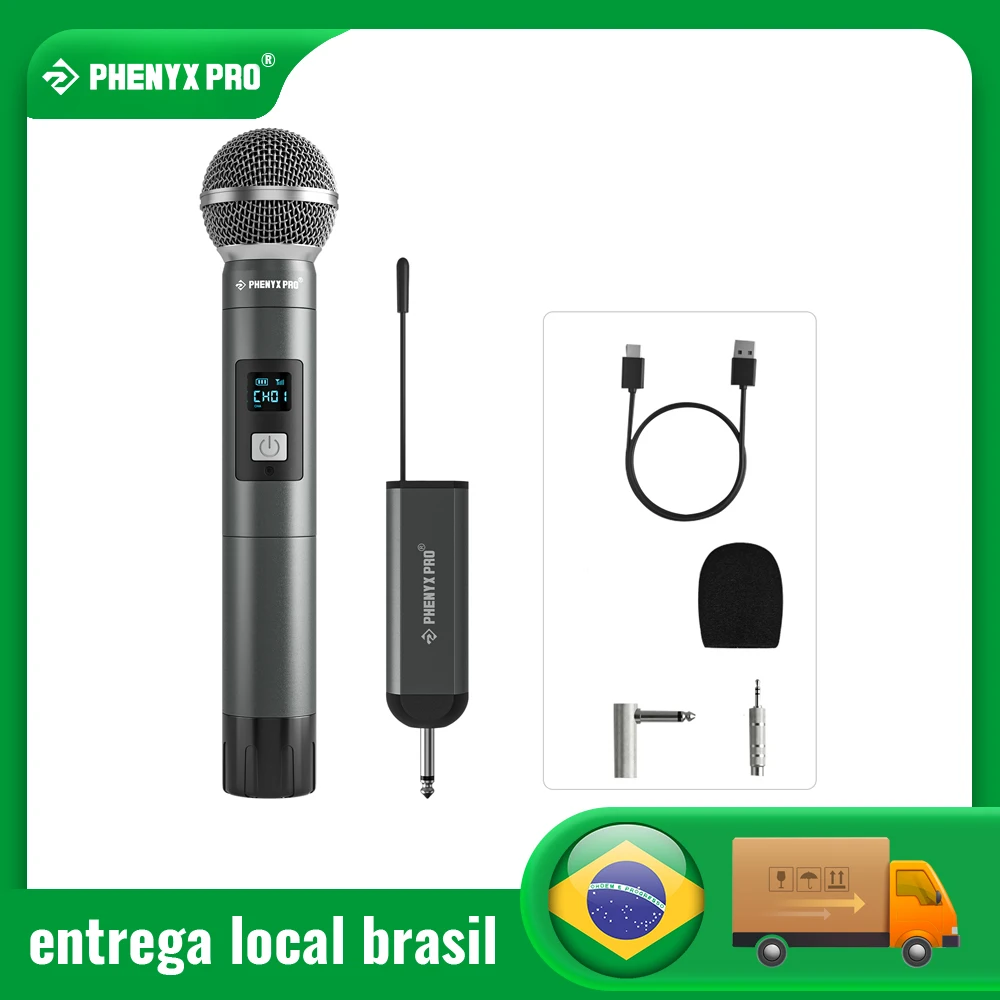 Wireless Microphone UHF Handheld Mic Rechargeable Battery Microphone For Party Karaoke Professional Church Show PDP-1