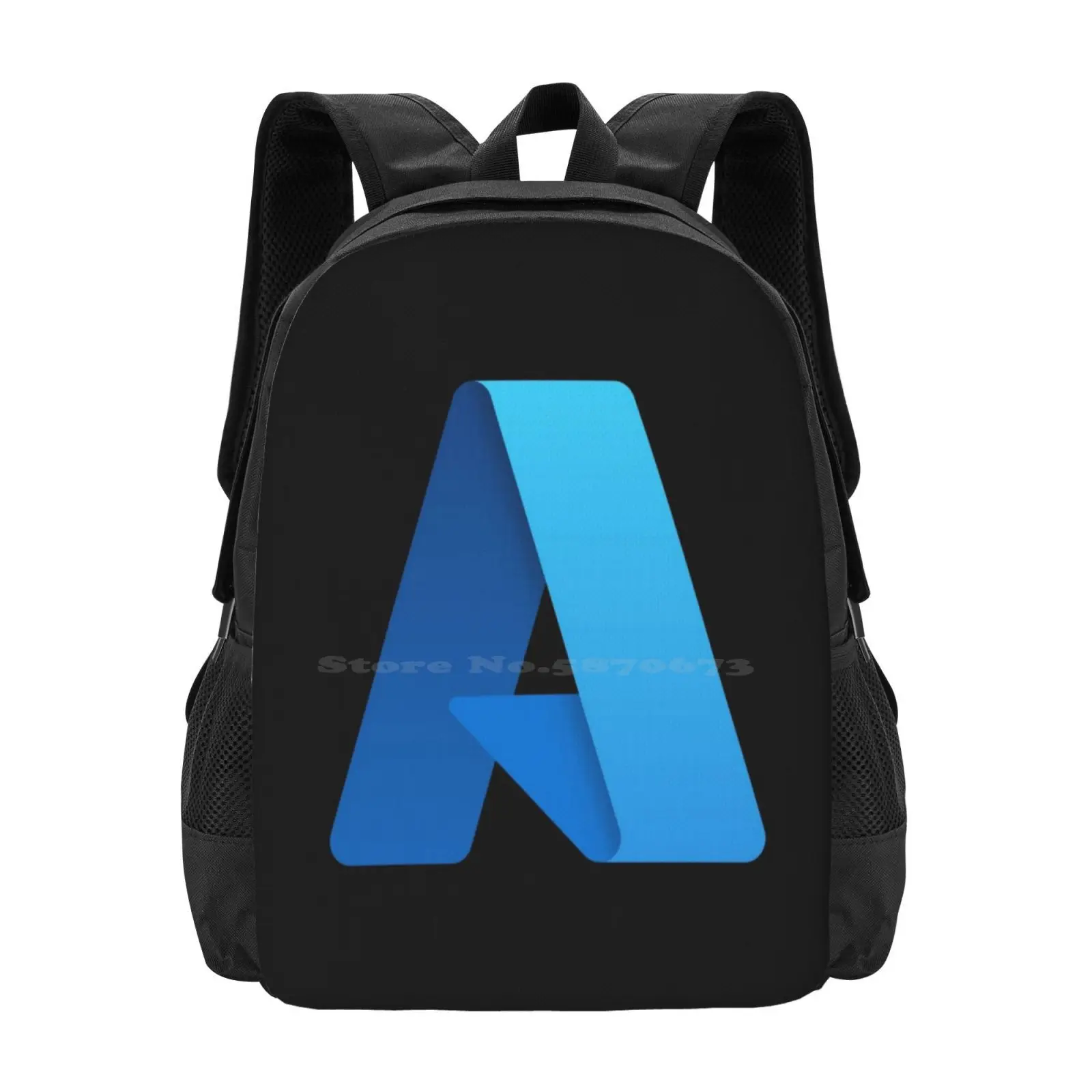 Ransel siswa Logo Microsoft Azure, tas desain pola 2021, ransel Microsoft Azure Logo Cloud