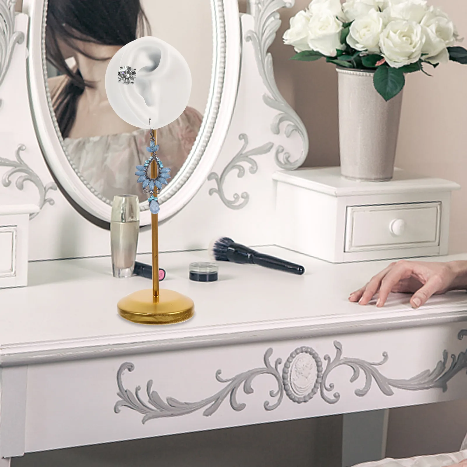 

Подставка для серег, органайзер для пусет, простая и элегантная подставка для украшений для дома, магазина, торгового центра, настольная витрина для коллекции