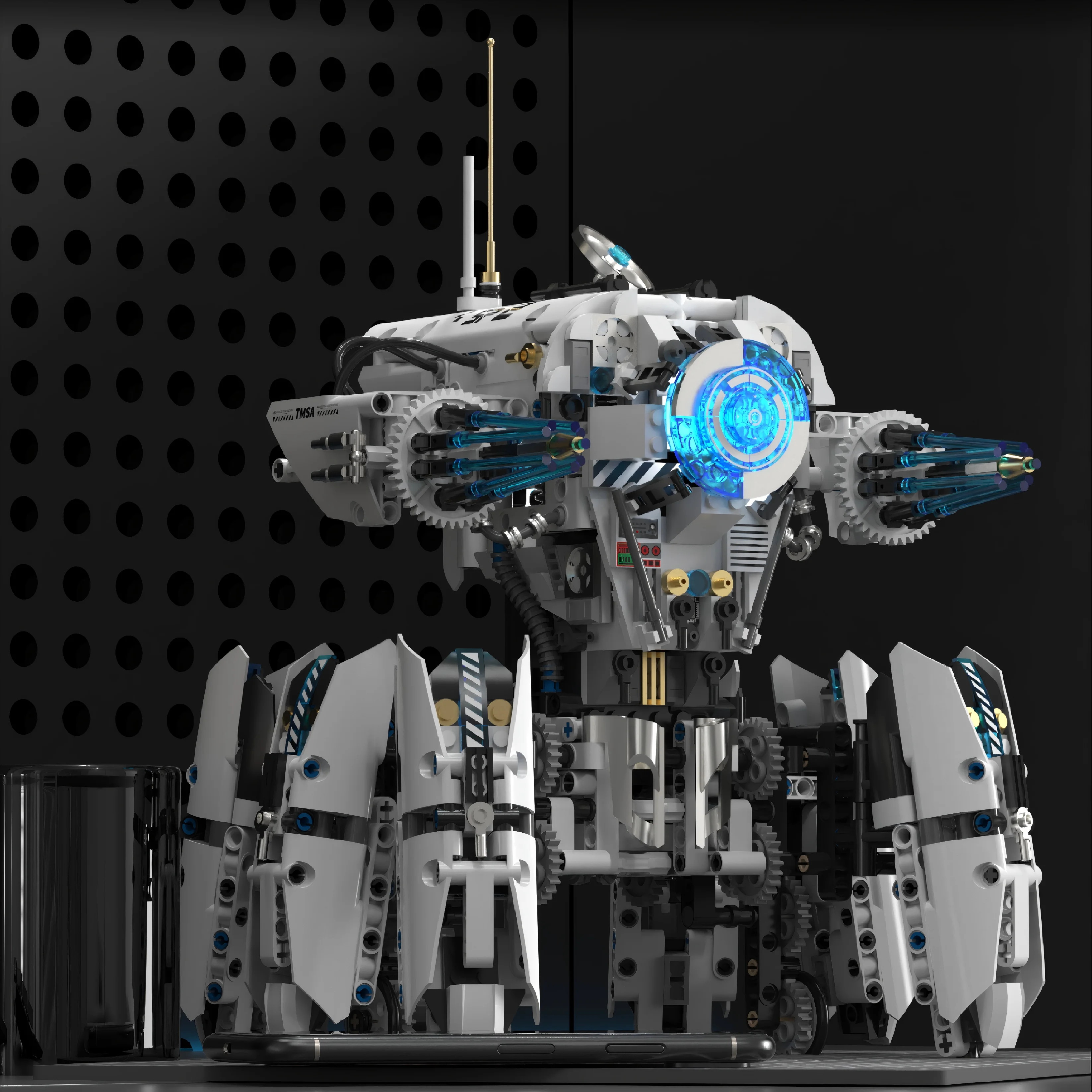 

Programmable Hexapod Robot Technic Building Kit, STEM Sci-Fi War Machine Six-Legged Robot with Dual Control, App & Remote Contro