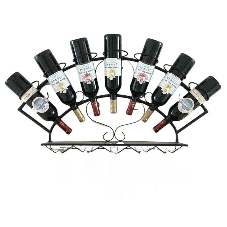 

Wine rack ornament wine wrought iron shelf hanging goblet