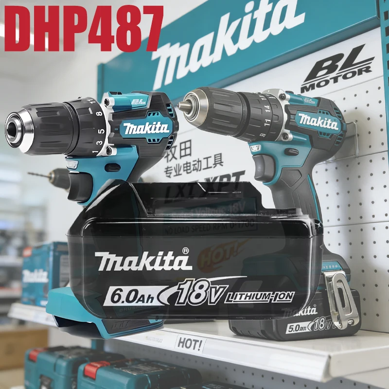 

2026 Makita BL1860 BL1850B BL1850 BL1840 BL1830 Screwdriver Battery New DHP487 LXT Brushless Cordless Impact Drill