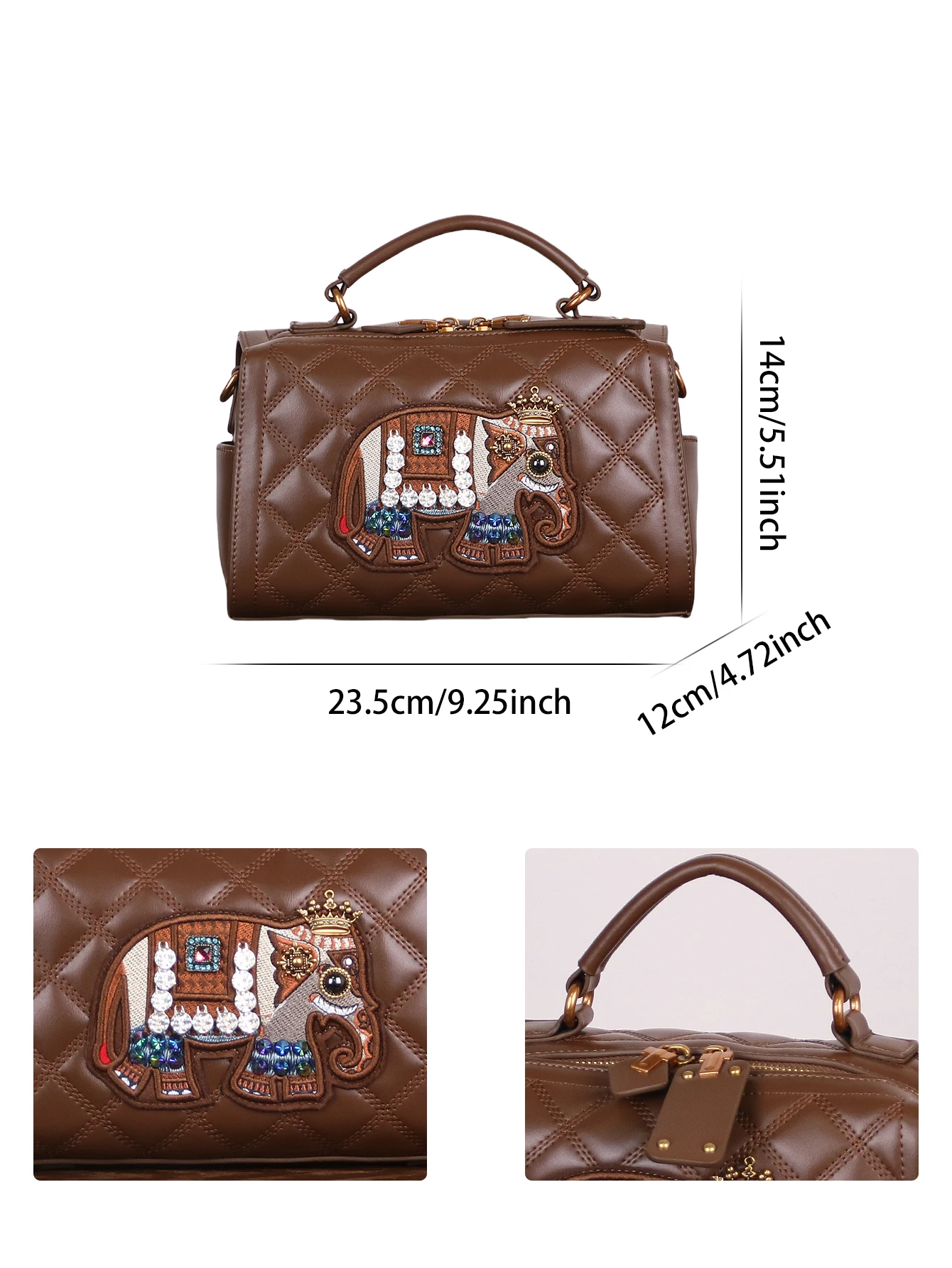 Fashion new 2026 luxury handbag large capacity portable pillow bag elegant rhombic design ladies shoulder diagonal bag retro hea
