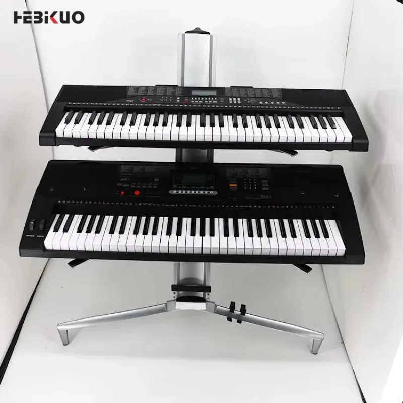 

Hooqu Stable & Durable Three Tier Keyboard Stand Adjustable Height For Professional Musicians - Musical Instrument Accessories