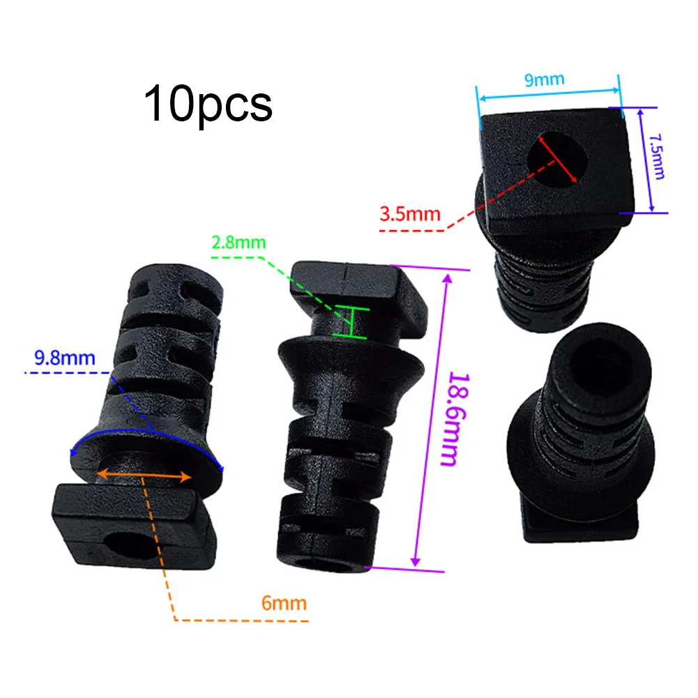 10pcs Cable Gland Connector Rubber Strain Relief Cord Boot Protector Wire Cable Sleeve Power Tool Cellphone Charger