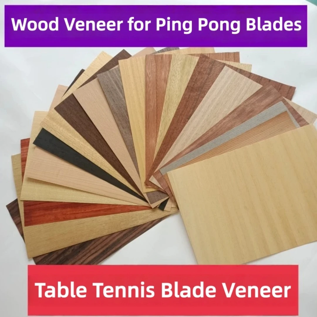 4pcs 17x28cm Koto, Ayous, Limba, Hinoki, Spruce Wood Veneer Sheets for Table Tennis (Pingpong) Blade Construction and Box Making