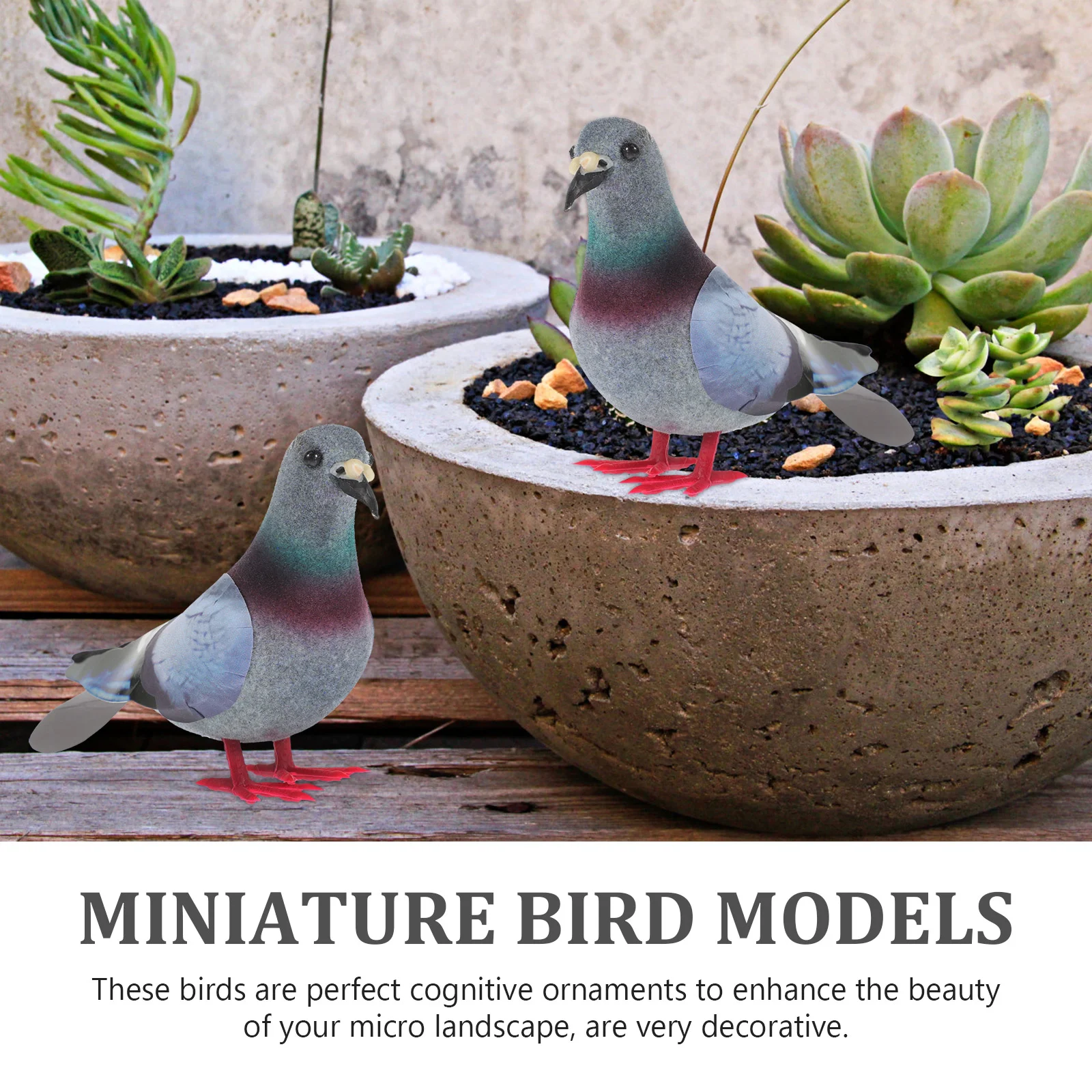 Simulation Pigeon Model Foams Dove Ornaments Bird Figurines Garden Statues Indoor Plants