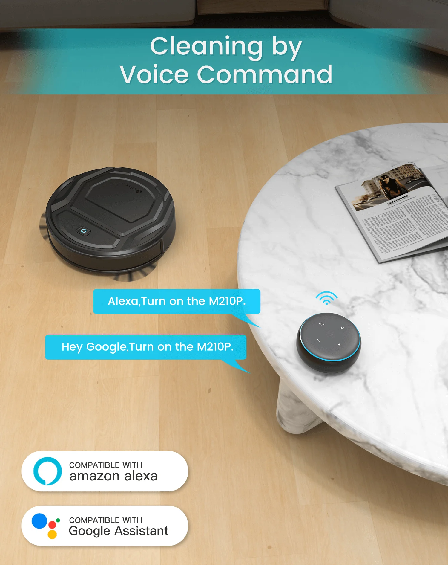 Lefant Máy Robot Hút Bụi M201 M210 Cho Thiết Bị Gia Dụng WiFi Ứng Dụng Alexa Điều Khiển Giọng Nói Càn Quét 1800PA Thú Cưng Công Bằng Tầng thảm