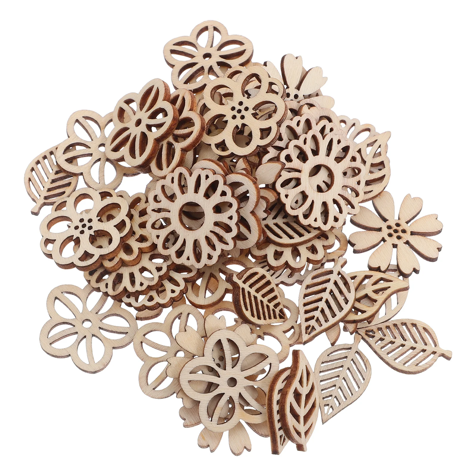 

4 Bags Children's Wooden Shaped Wood Cutouts Unfinished DIY Craft Pieces for Painting Coloring Scrapbooking