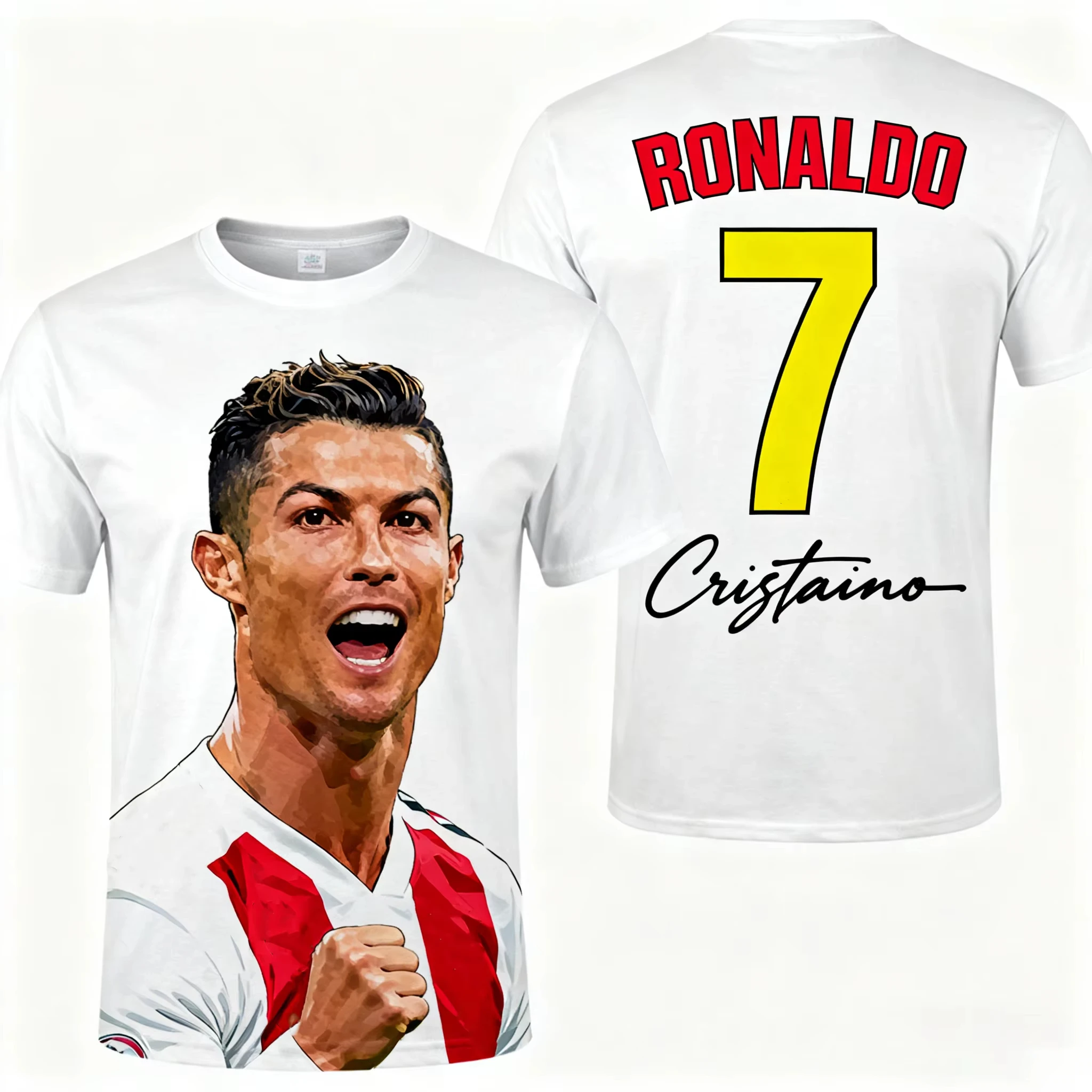 

2026 AI Design Trendy Ronaldo 7 Football Jersey Men Hot Selling Commemorative Collection Outdoor Breathable Training Sportswear