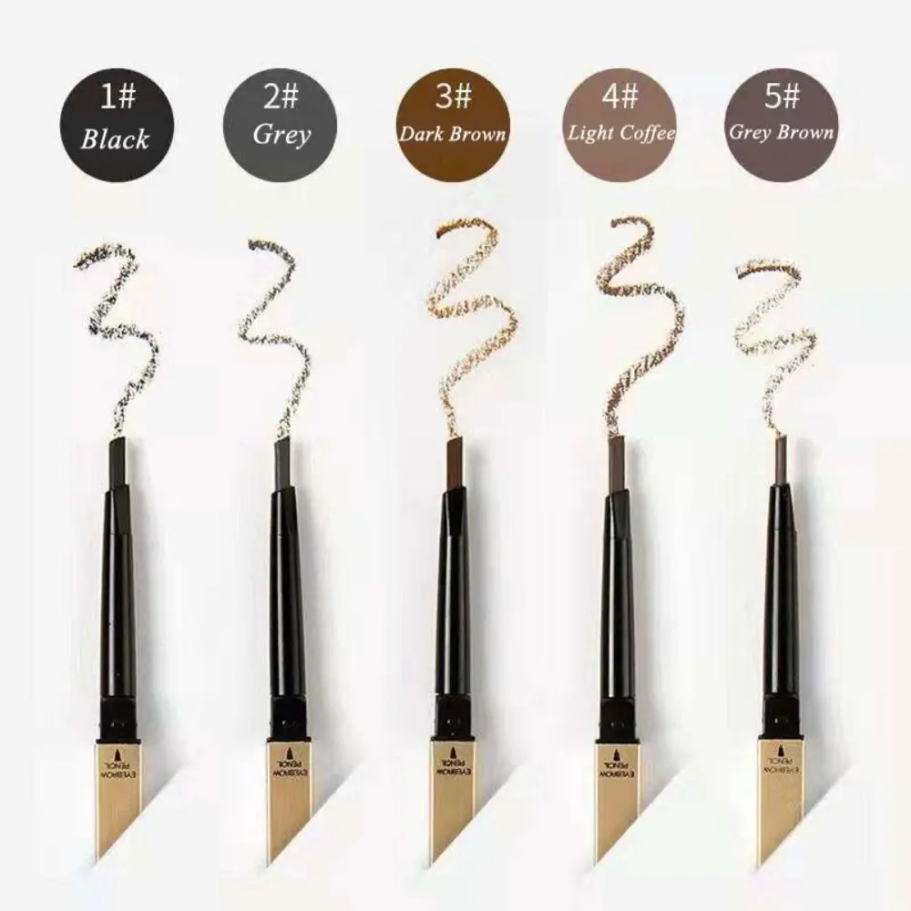 Crayon pour les yeux à double tête avec brosse, stylo pour les yeux résistant à la transpiration, lisse et imperméable, gel pour les yeux