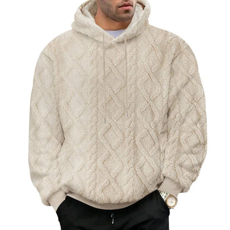 رجل الصوف هوديي الجاكار البلوز سترة دافئة شارع العليا الخريف الشتاء #3
