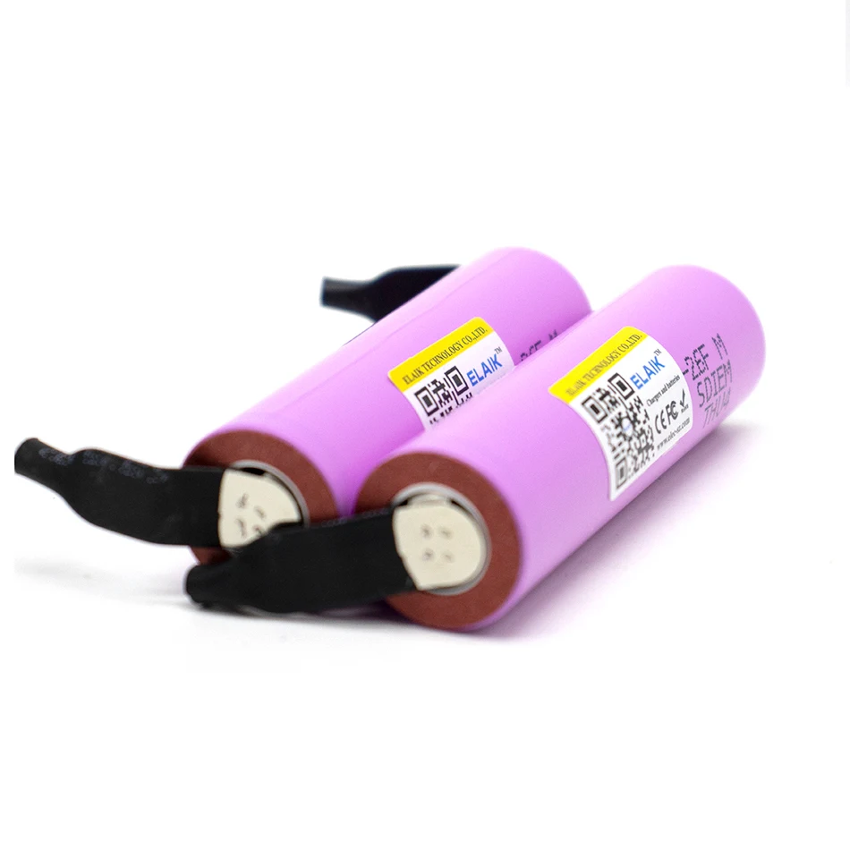 3.7V 2600mAh Original 18650 rechargeable li-ion Battery For INR18650 26F 2600 mAh batteries+DIY Nickel