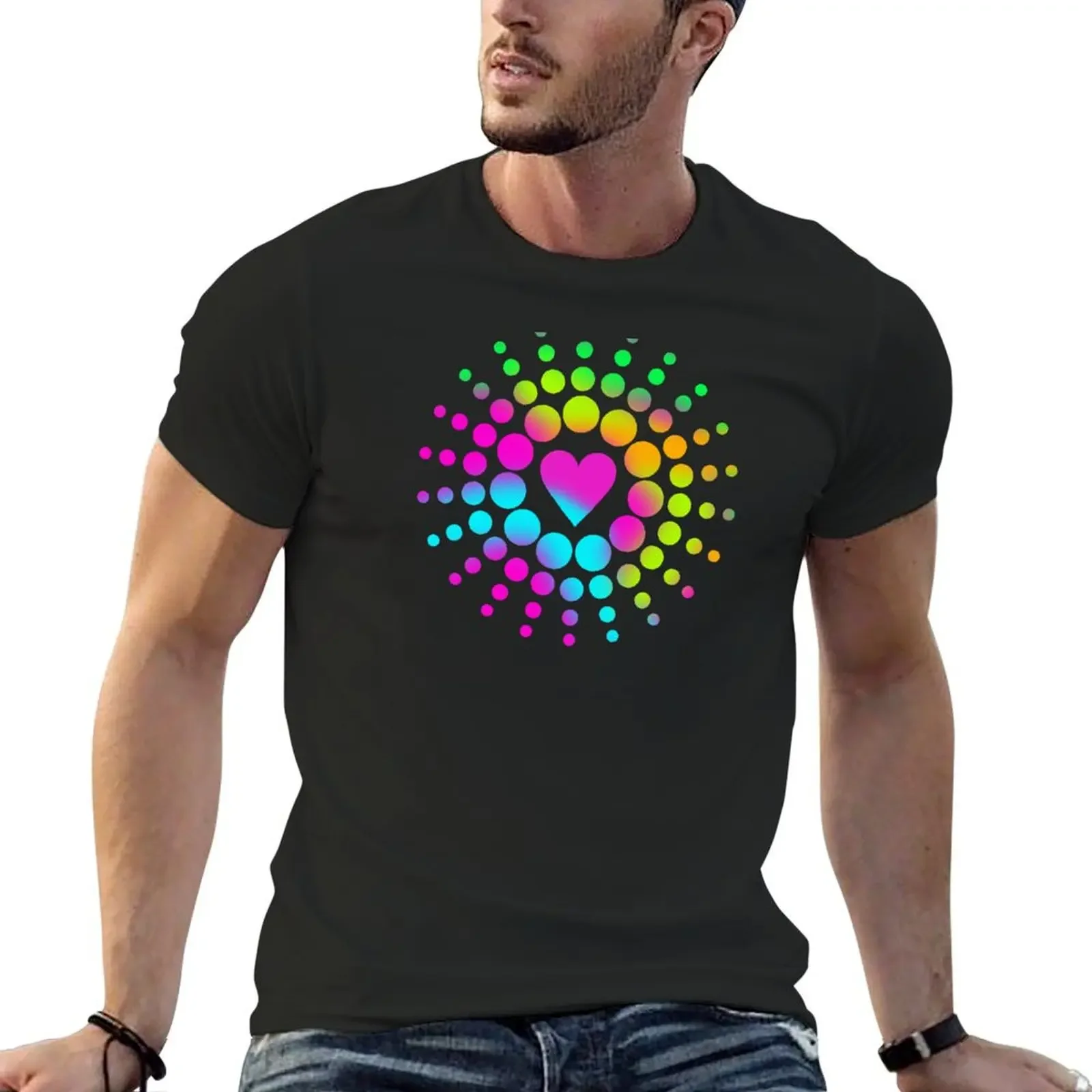 Colorful Loveparade logo T-Shirt shirts graphic blue archive cotton t shirt men