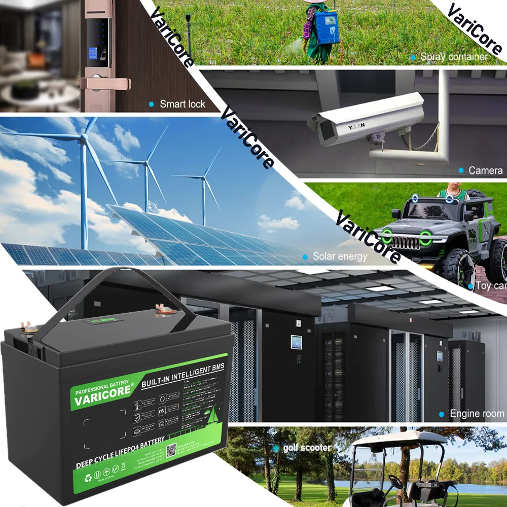 Batteria VariCore LiFePO4 12V 100Ah batteria di accumulo di energia domestica di grande capacità apparecchiature di accumulo di energia accumulo solare