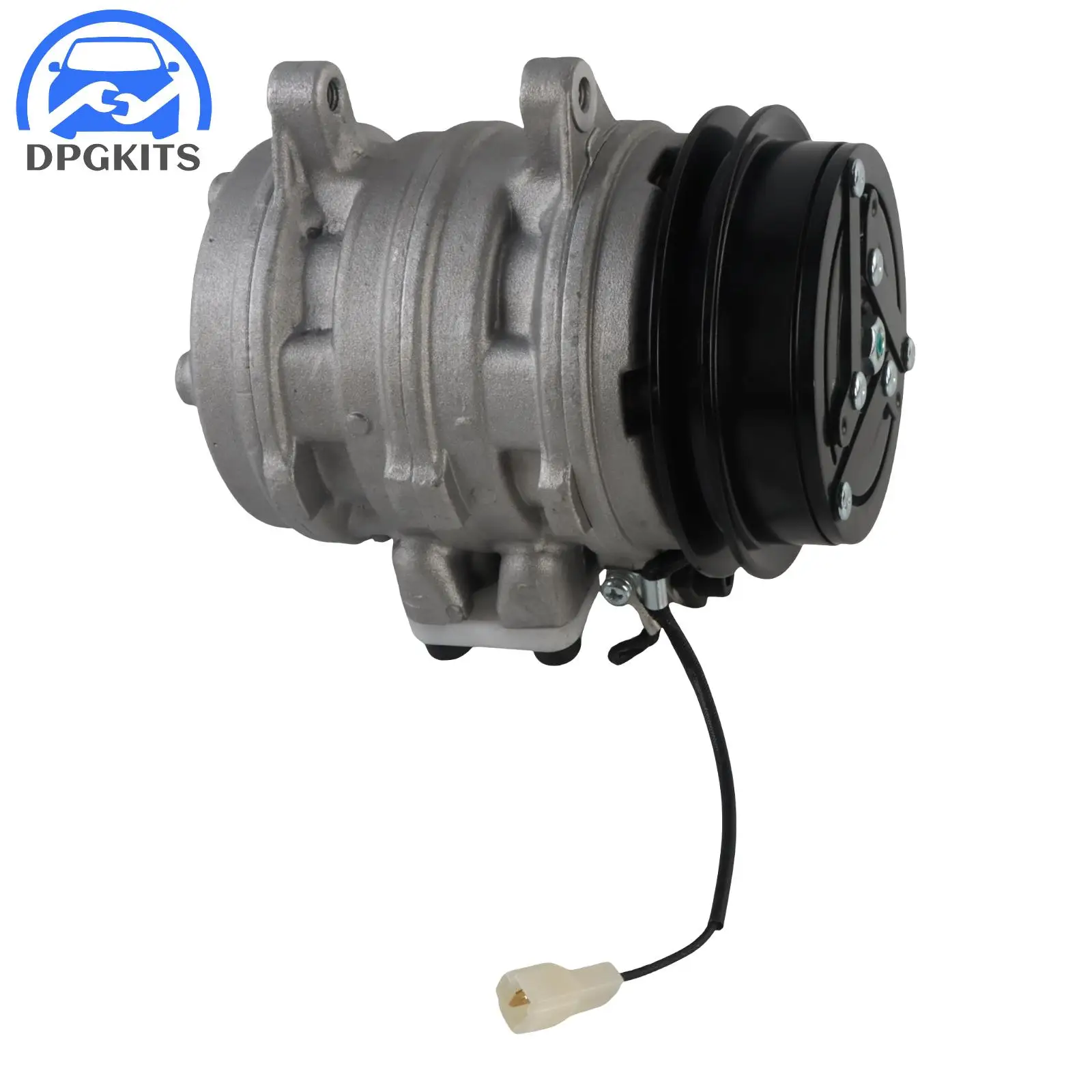 12V A/C Compressor Assy with Single Groove Clutch T0070-87290 for Kubota L4310DT-GST-C/HST-C L4610DT-HST-C M4900-CAB Tractors