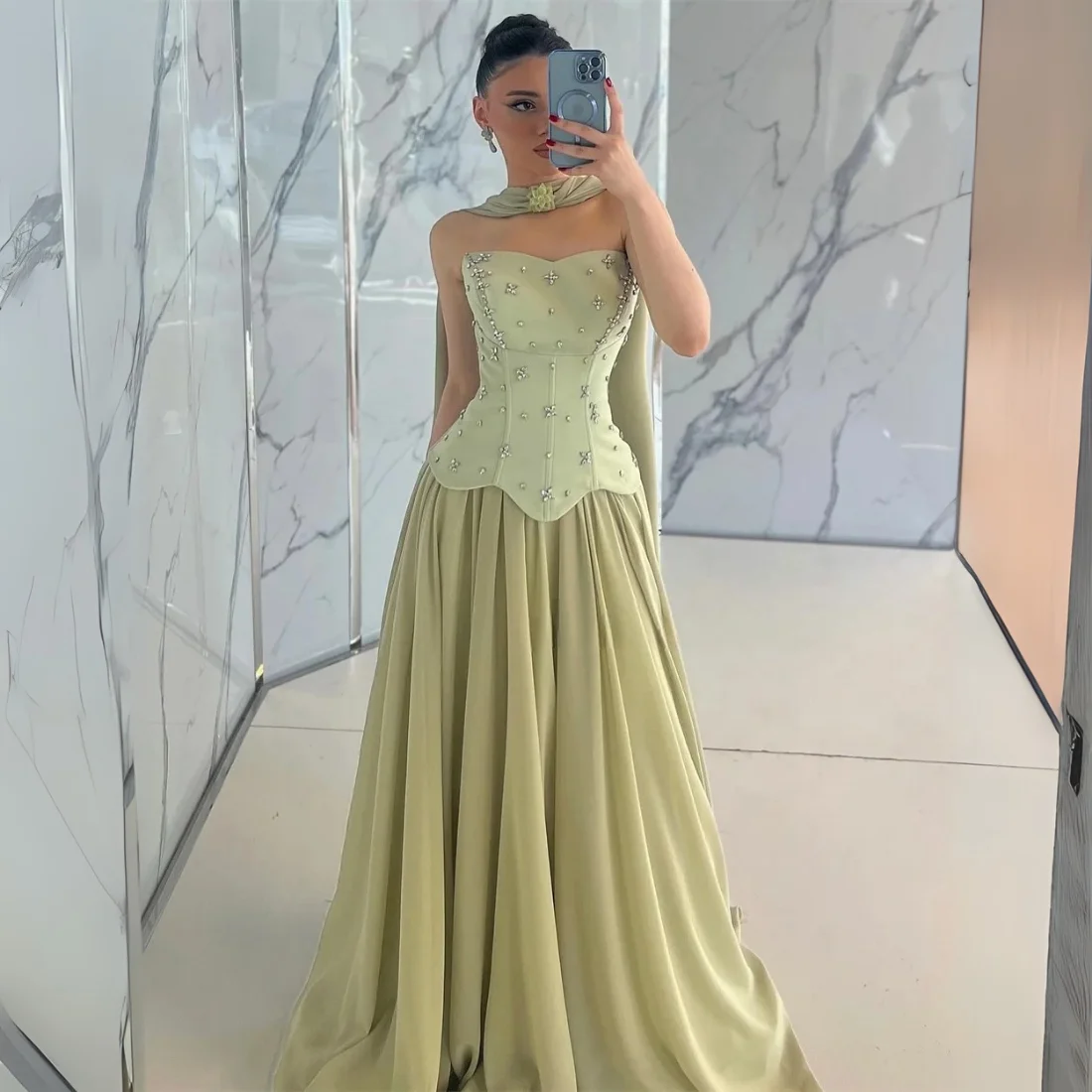 Jirocum luxo dubai vestidos de noite personalizados a linha vestido de festa de baile 2025 luxo sem alças até o chão فسات evimavera