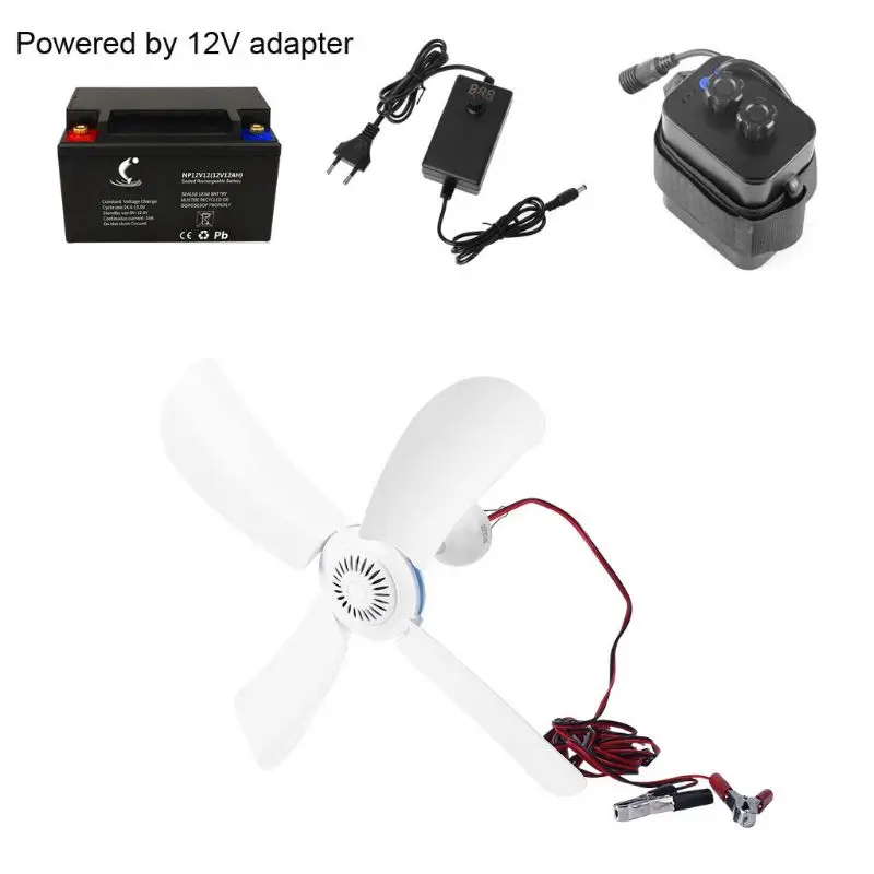 Điện 12V Tắt Tiếng Quạt Tiết Kiệm Năng Lượng Phòng Ngủ Làn Gió Vọng Lâu Quạt Tầng Hầm Dropshipping