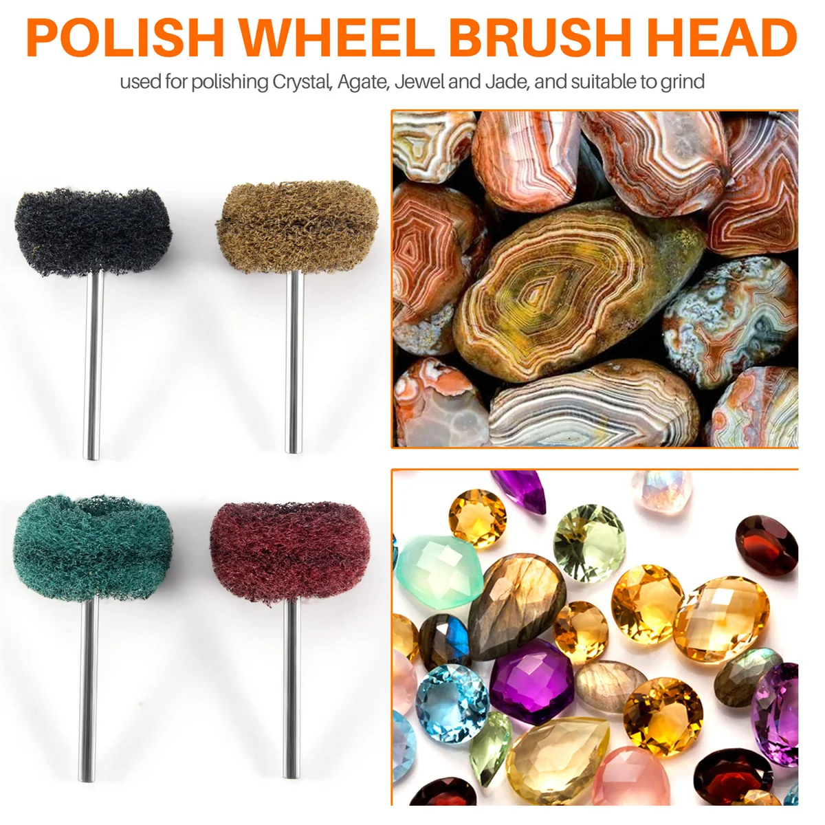 Trending Now 12 pcs Polishing Sanding Polish Wheel Buffer Abrasive Brush Head for Dremel Rotary