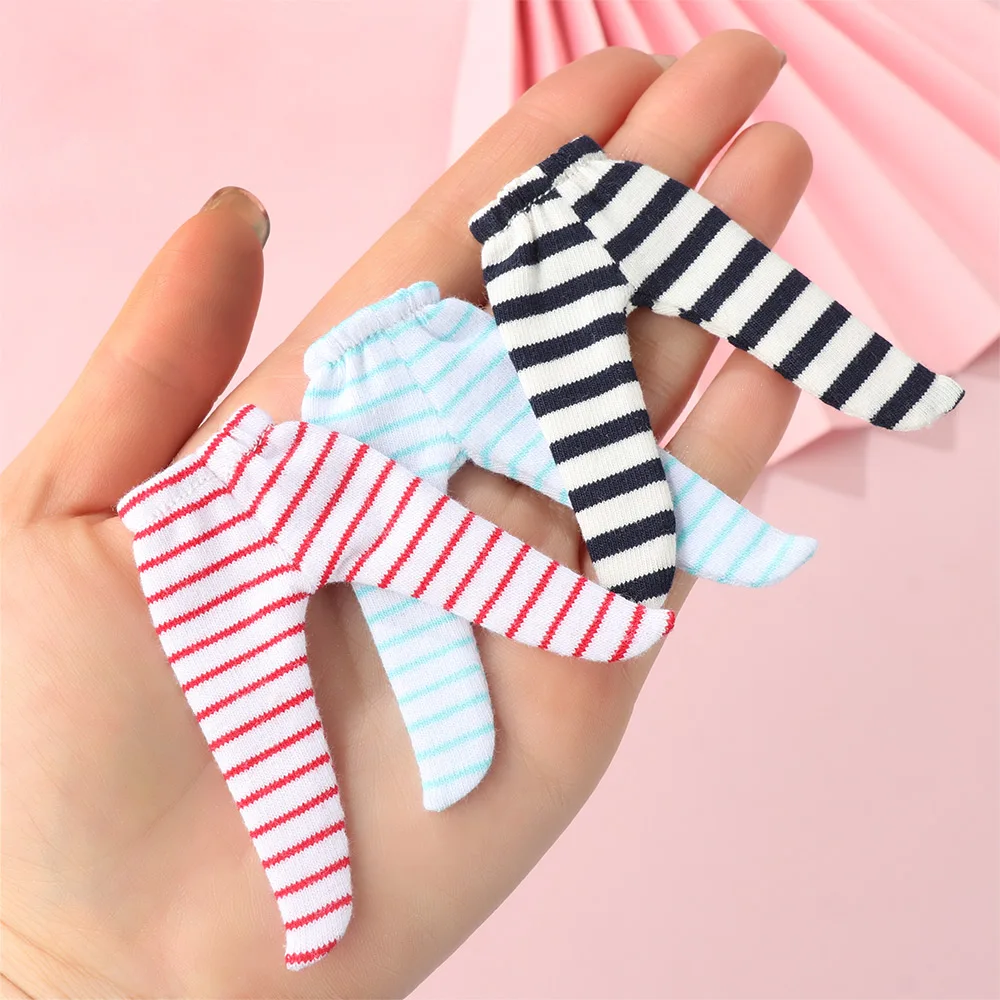 Ob11 Doll Clothes Tight Trousers Fashion Stripe Pantyhose Candy Color Leggings For For 1/12 BJD Doll Stocking Kids Toys