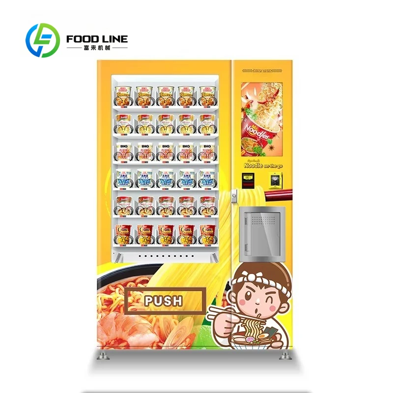 

Automated Hot Sell Customized Vending Machine Cup Noodles Snack Drink Hot Water Instant Food Touch Screen Energy Saving