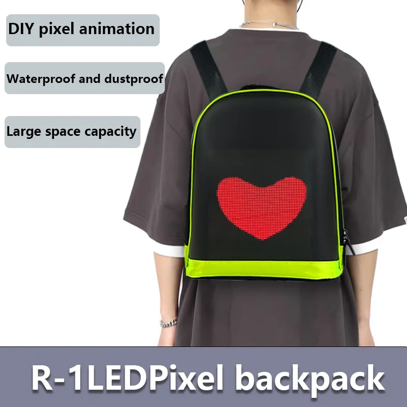 R1 Series Led Backpack For Students Children Illuminated Pixel Display Screen Fashionable Trendy Sports Leisure Advertising