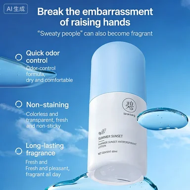 

Refreshing non sticky underarm anti sweat sweat bead liquid, clean odor body long-lasting deodorizer stick suitable for both men