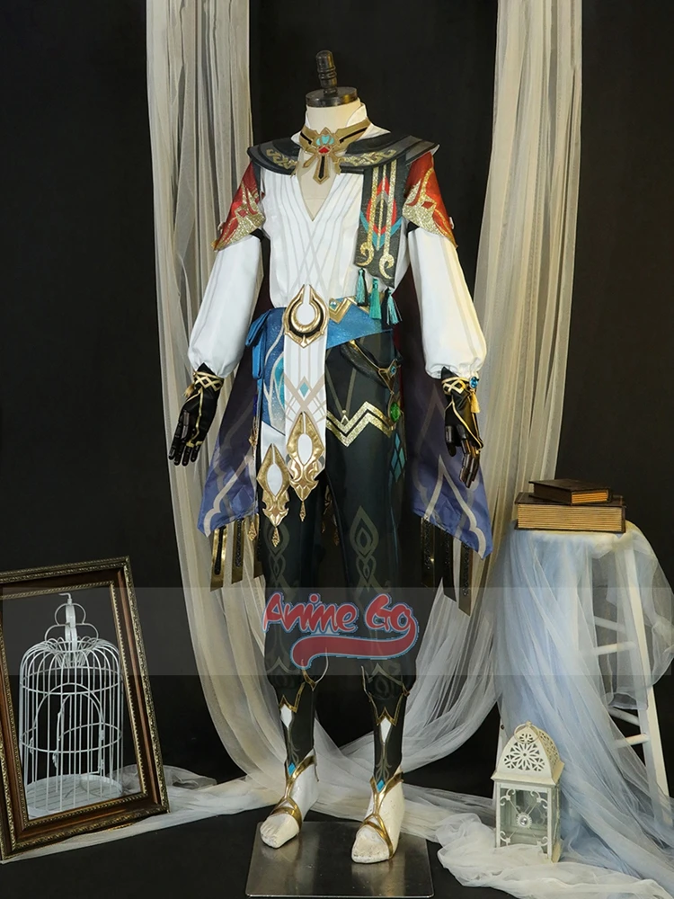 Kaveh Cosplay Costume Masculino, Genshin Impact Game, RPG, Handsome Halloween Outfit, C07295-AA