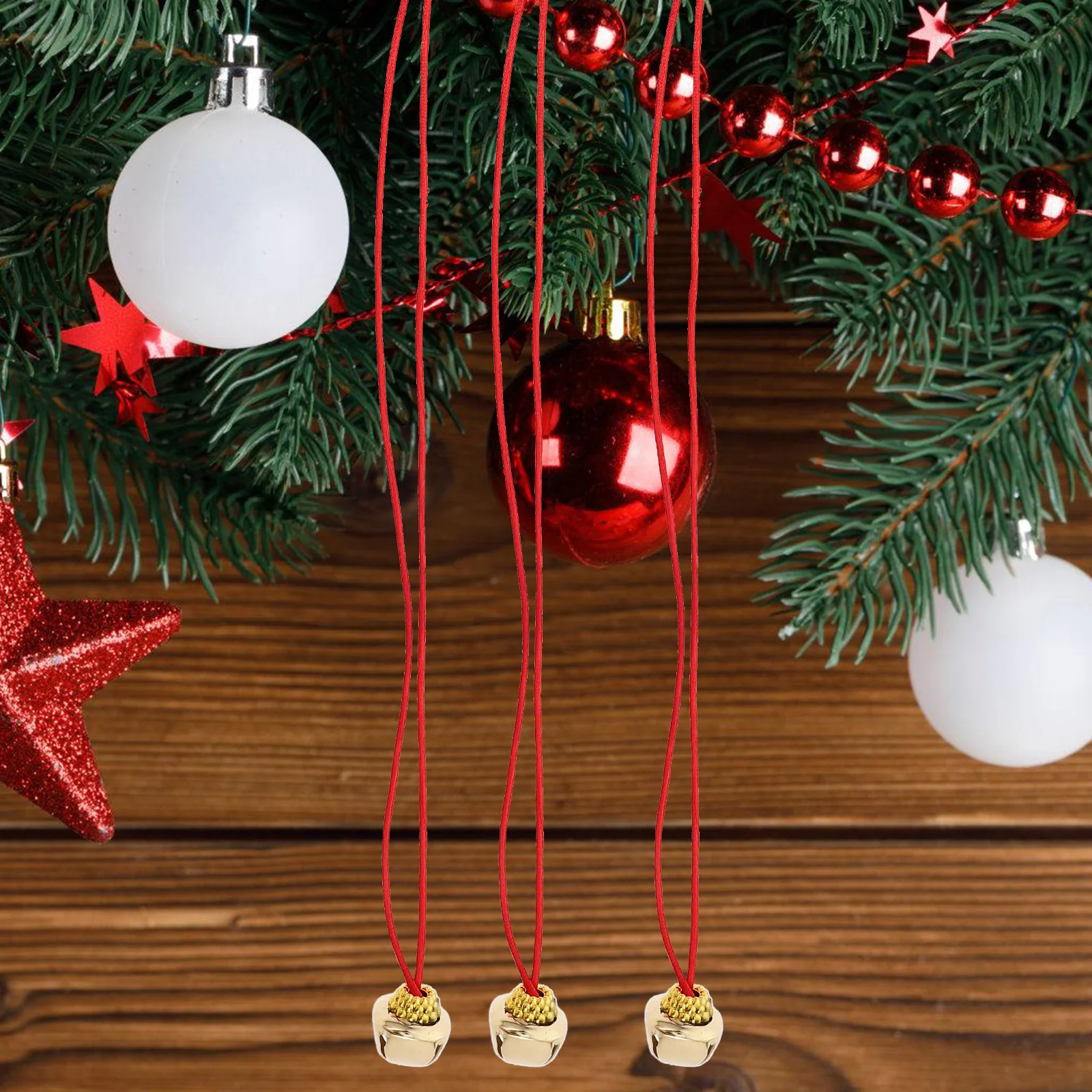 

Christmas Hand Bells Jingle Pendant Small Christms Tree Decorations Decorative Round