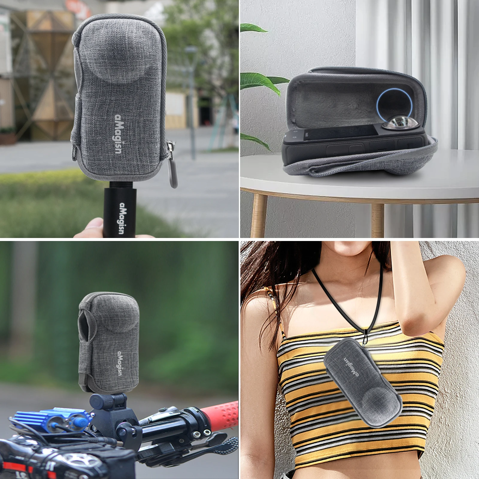 aMagisn For Insta360 X4 Mini Camera Bag Pouch Protective Carry Case For Insta 360 X4 Action Camera Accessory